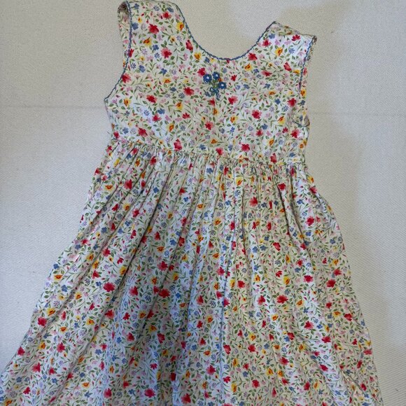 Vintage Strasburg Floral Light Blue Maxi Dress Little Girl 5 - Picture 1 of 4
